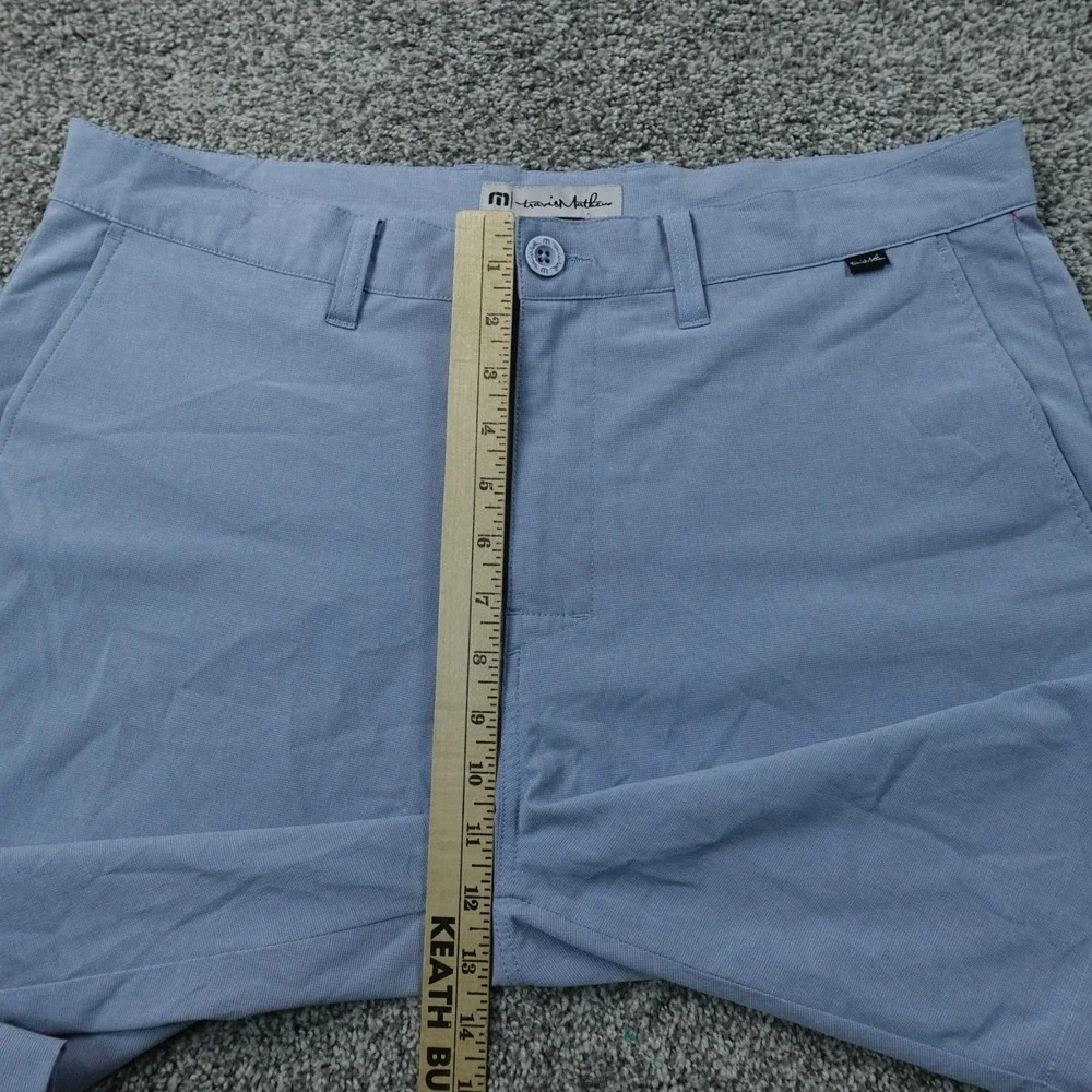 Travis Mathew Shorts Mens 36 Blue Chino Golf Performance Stretch Athletic Flex